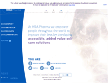 Tablet Screenshot of hra-pharma.com